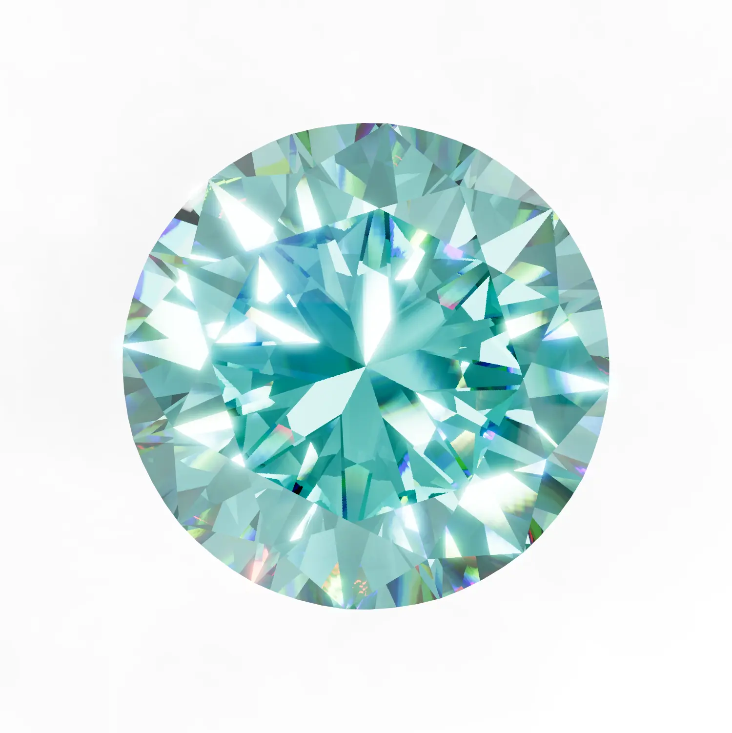 Absorption effect on colored gemstone