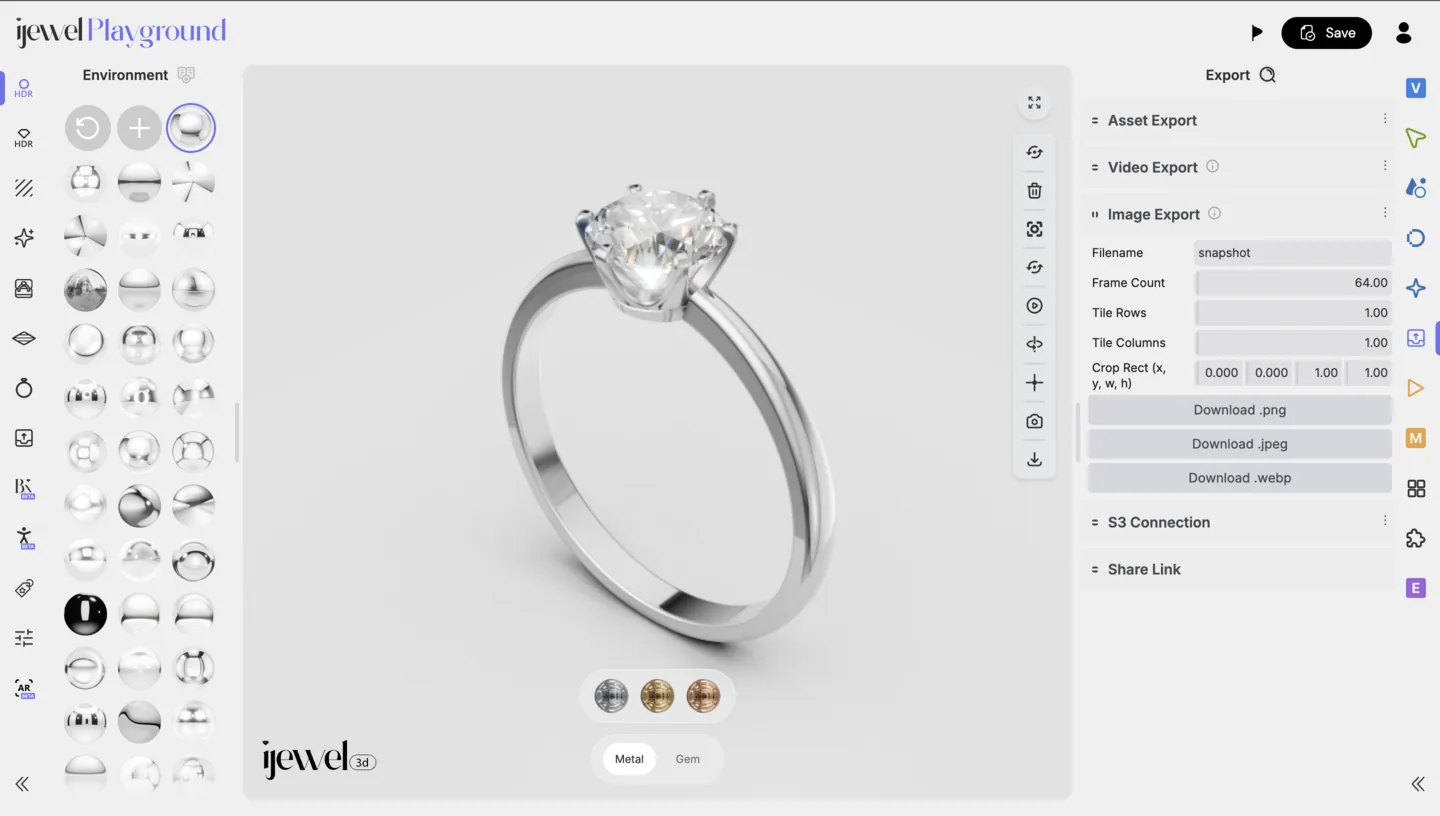 Image Export section in the right-side Editor UI Panel