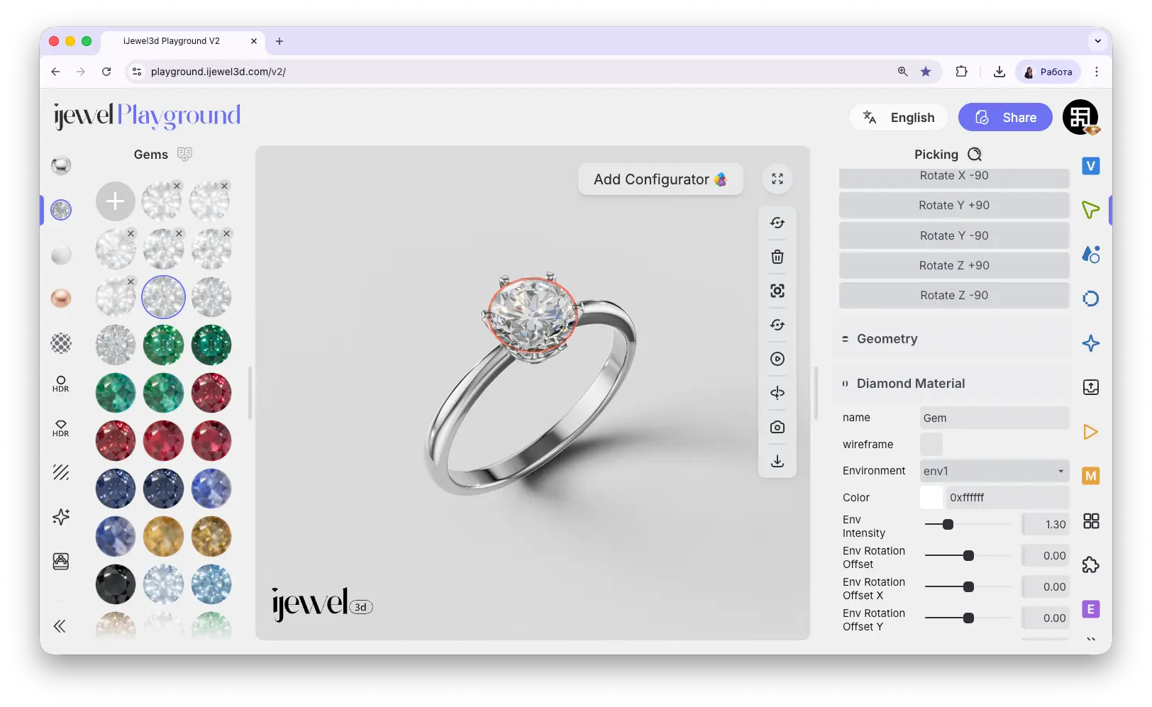 Diamond Material section
