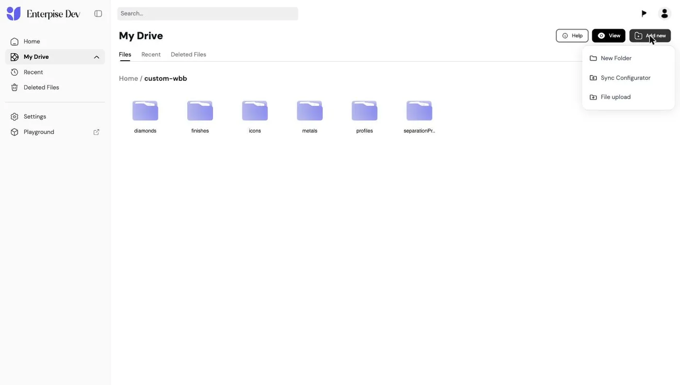 Wedding Band project Add new menu with Sync Configurator